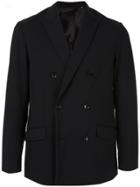 Knott Men Double-breasted Blazer - Black