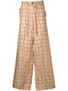 Marni Patterned Loose-fit Trousers - Neutrals