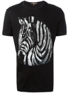 Roberto Cavalli Embellished Zebra T-shirt, Men's, Size: Medium, Black, Cotton