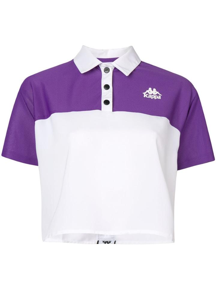 Kappa Colour Block Polo Shirt - White