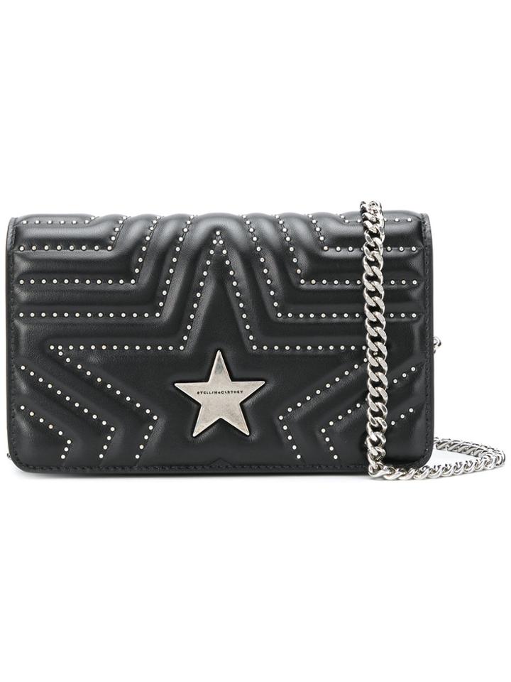 Stella Mccartney Star Quilted Shoulder Bag - Black