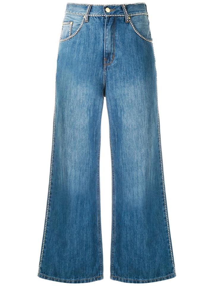 Amapô Strass Embellished Jeans - Blue