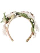Dolce & Gabbana Floral Embellished Hairband - White
