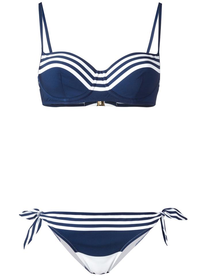 Dolce & Gabbana - Striped Bikini - Women - Polyamide/spandex/elastane - Ii, Blue, Polyamide/spandex/elastane