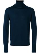 Officine Generale - Turtle Neck Sweater - Men - Merino - L, Blue, Merino