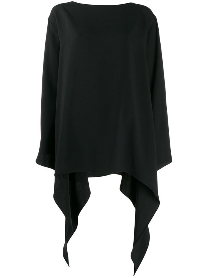 Alberta Ferretti Curved Oversized Top - Black