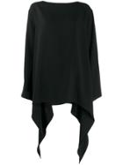 Alberta Ferretti Curved Oversized Top - Black