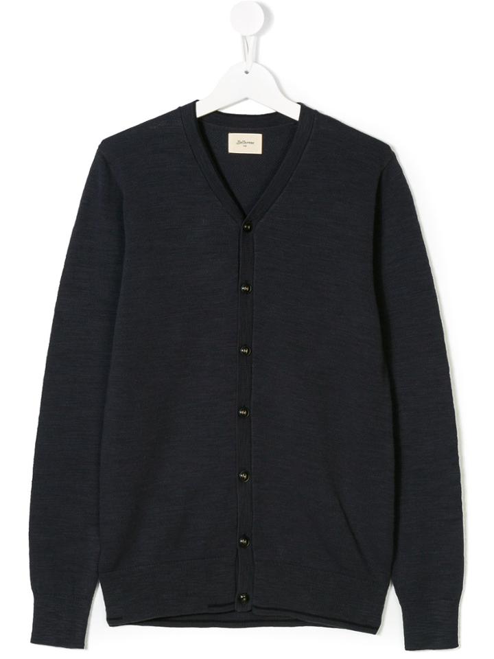 Bellerose Kids V-neck Knitted Cardigan - Blue