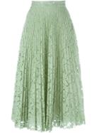 Valentino Lace Pleated Skirt