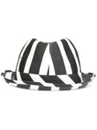 Comme Des Garçons Shirt Striped Bucket Hat, Adult Unisex, Size: Medium, Black, Cotton