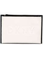 Dkny Embossed Logo Clutch, Women's, White, Leather