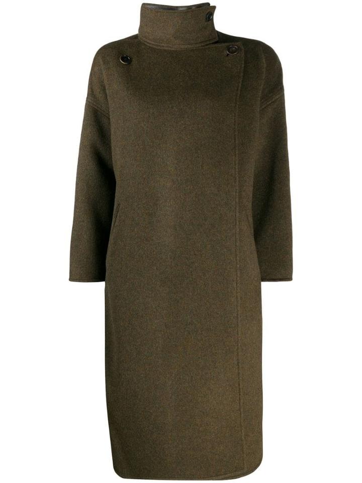 Isabel Marant Relton Wrap Coat - Green