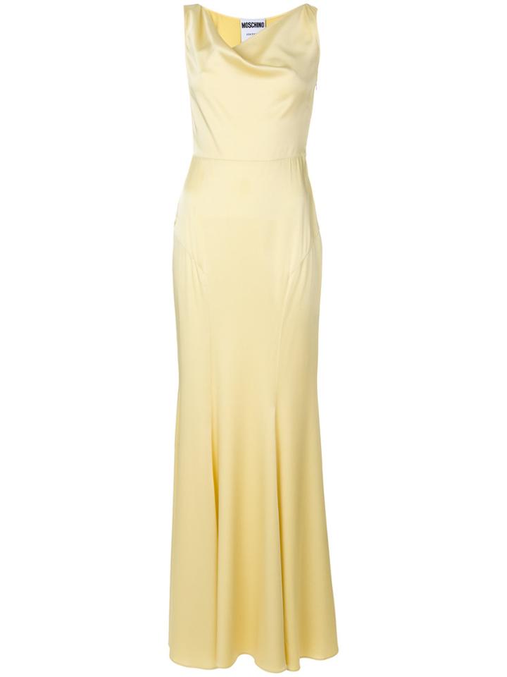 Moschino Cowl Neck Evening Dress - Yellow & Orange