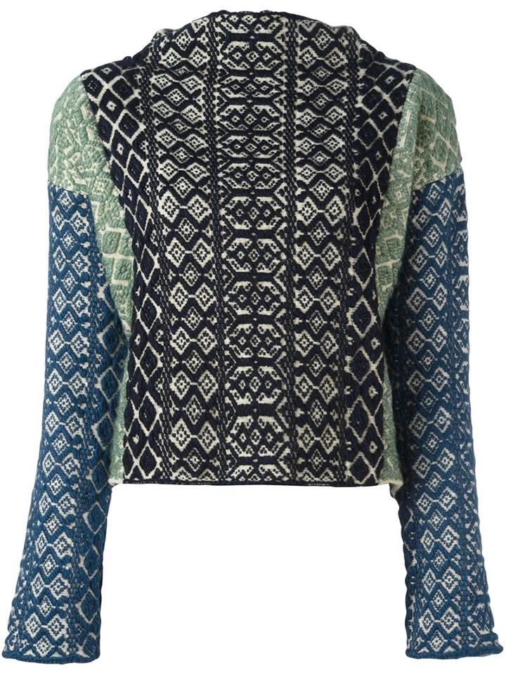 Forte Forte Jacquard Knit Jumper, Women's, Size: 1, Blue, Cotton/polyamide/spandex/elastane/wool