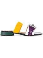 Toga Pulla Western Slider Sandals - Multicolour