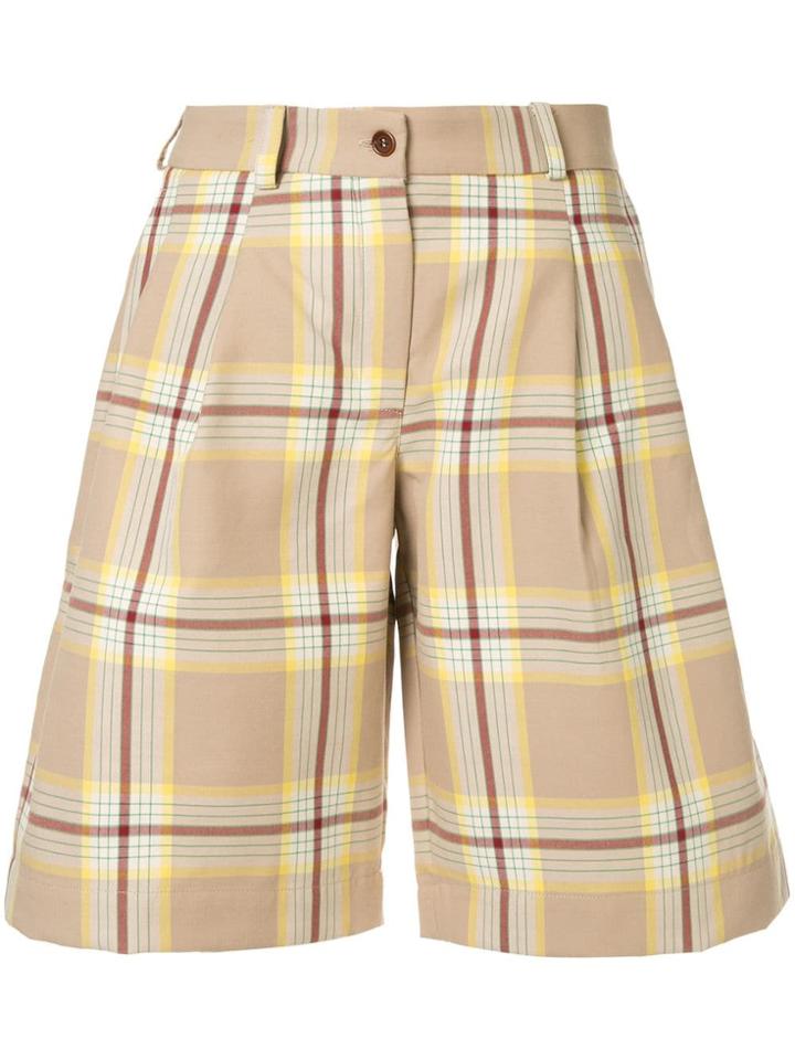 Jejia Checked Shorts - Neutrals