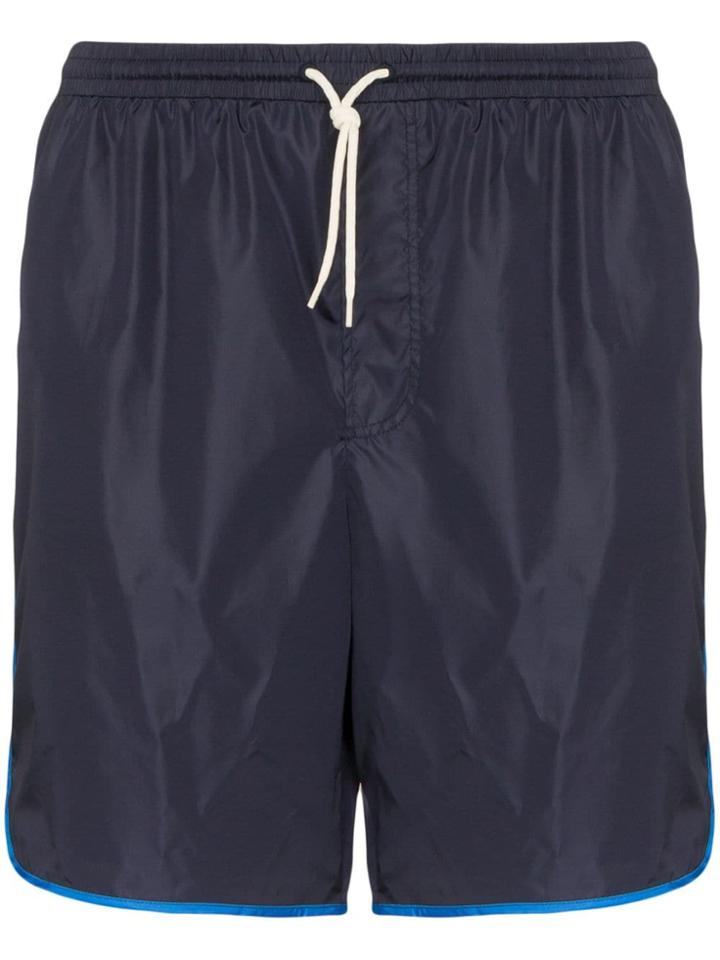 Gucci Gg Side-stripe Swim Shorts - Blue