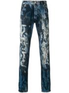 Philipp Plein Camouflage Slim-fit Jeans - Blue