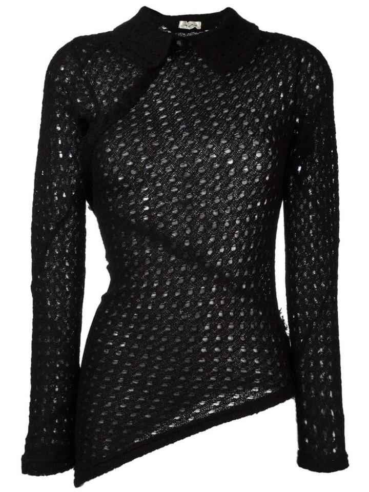 Comme Des Garçons Pre-owned Perforated Long Jumper - Black