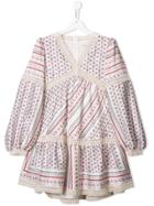 Philosophy Di Lorenzo Serafini Kids Teen Mixed Print Dress - White