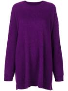 Mm6 Maison Margiela Oversized Jumper - Pink & Purple