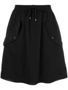 Kenzo Flap Buttoned Pocket Skirt - Black