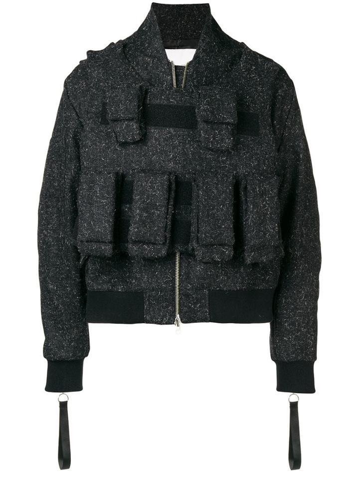 Matthew Miller Bomber With Removable Tactical Vest Mela - Black