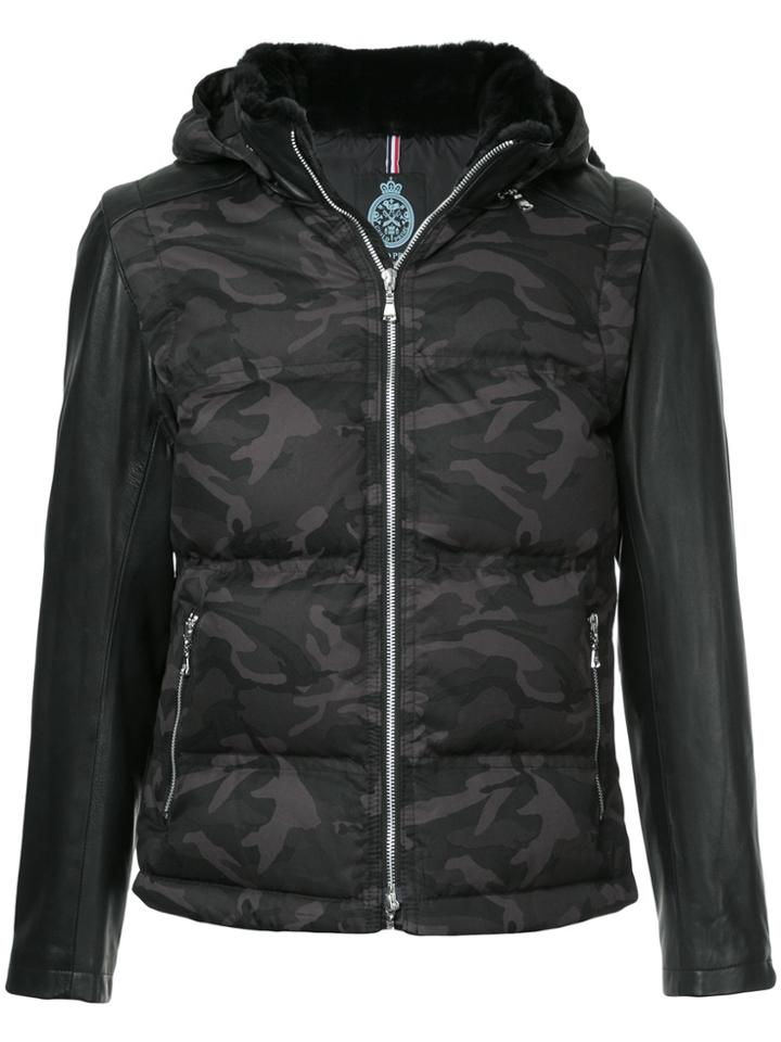 Guild Prime Camouflage Padded Contrast Sleeve Jacket - Multicolour