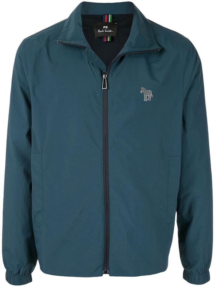 Ps Paul Smith Zipped Wind Breaker Jacket - Green