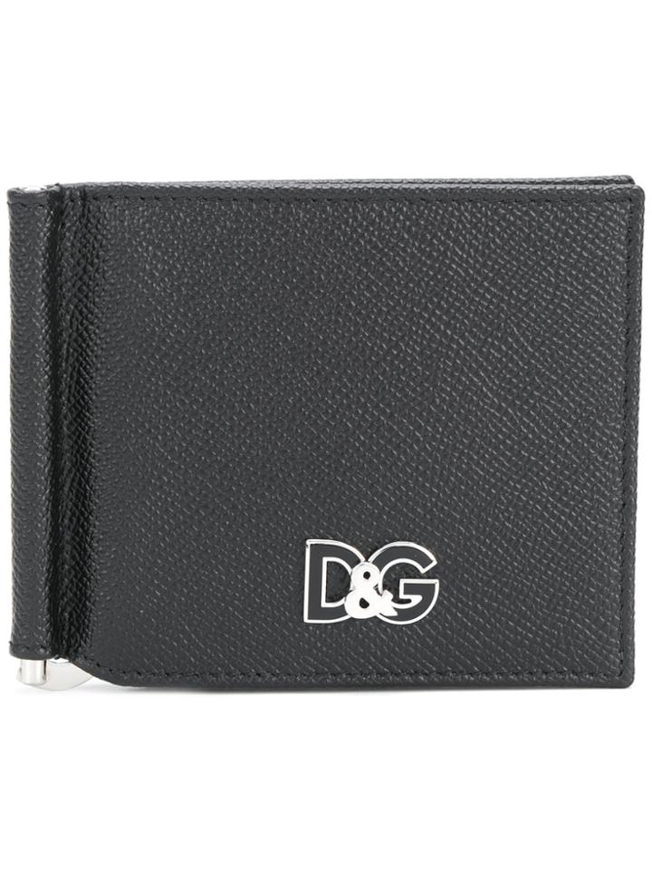 Dolce & Gabbana Bifold Wallet With Money Clip - Black