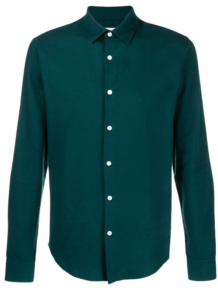 Sandro Paris Long-sleeved Plain T-shirt - Green