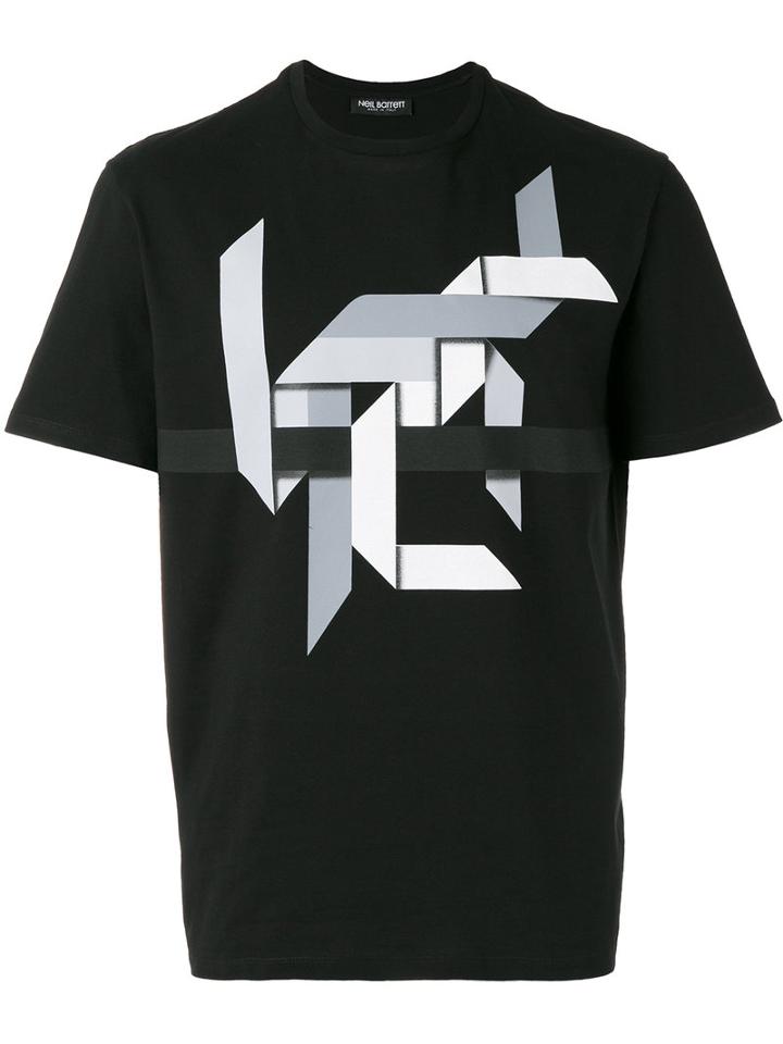 Graphic Print T-shirt - Men - Cotton - S, Black, Cotton, Neil Barrett