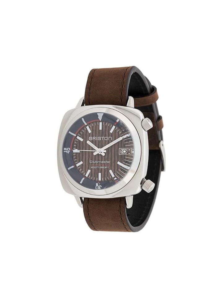 Briston Watches Clubmaster Diver Yachting Steel Watch - Brown