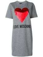 Love Moschino Logo T-shirt Dress - Grey