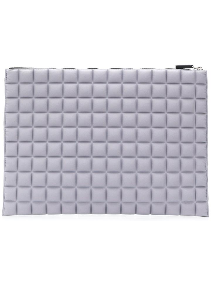 No Ka' Oi Chocolate Bar Quilted Clutch - Grey