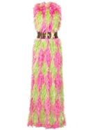 William Vintage Couture Feather Gown - Multicolour