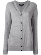 Alexander Wang Cut-out Detail Cardigan, Women's, Size: Medium, Grey, Merino