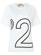 No21 Logo Appliqué Oversized T-shirt, Women's, Size: 40, White, Cotton