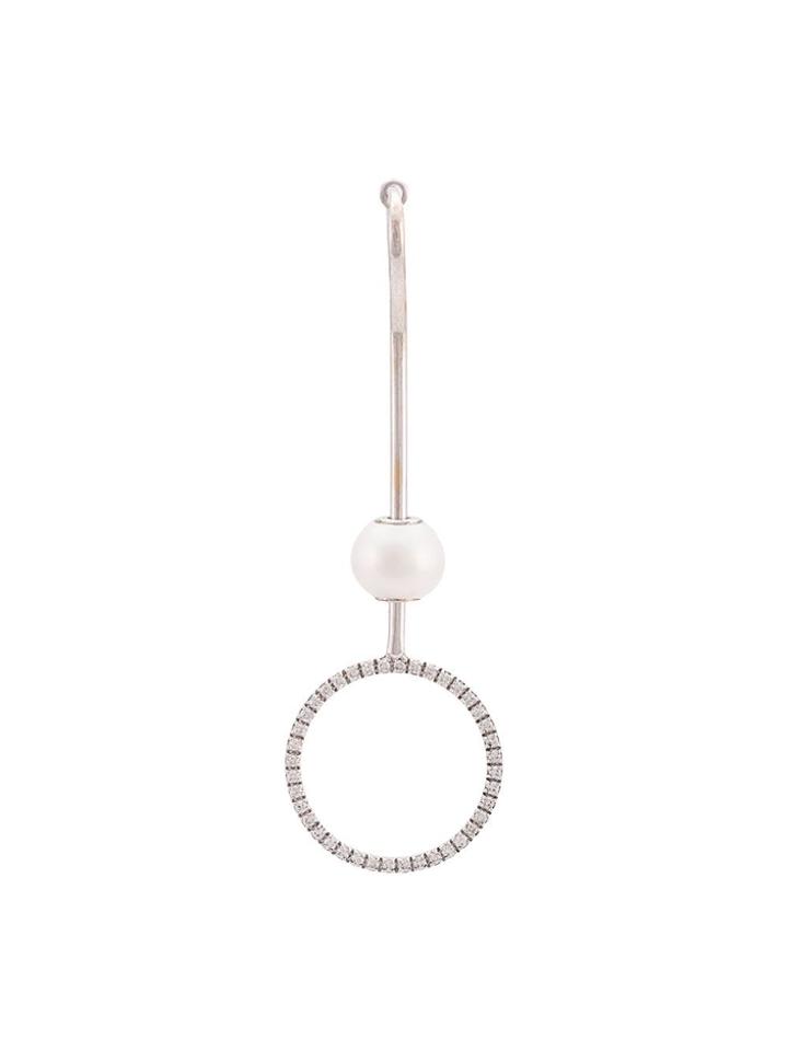 Delfina Delettrez Pearl Hoop Earring - White