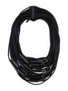 Monies Magnetic Clasp Tube Bead Multi Strand Cord Necklace