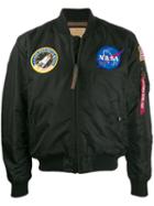 Alpha Industries Nasa Satin Bomber Jacket - Black
