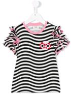 Fendi Kids - Striped T-shirt - Kids - Cotton/spandex/elastane - 10 Yrs, Girl's, Black