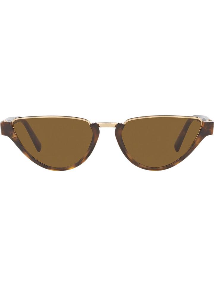 Versace Eyewear Cat Eye Sunglasses - Brown