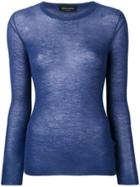 Roberto Collina Fine Knit Jumper - Blue