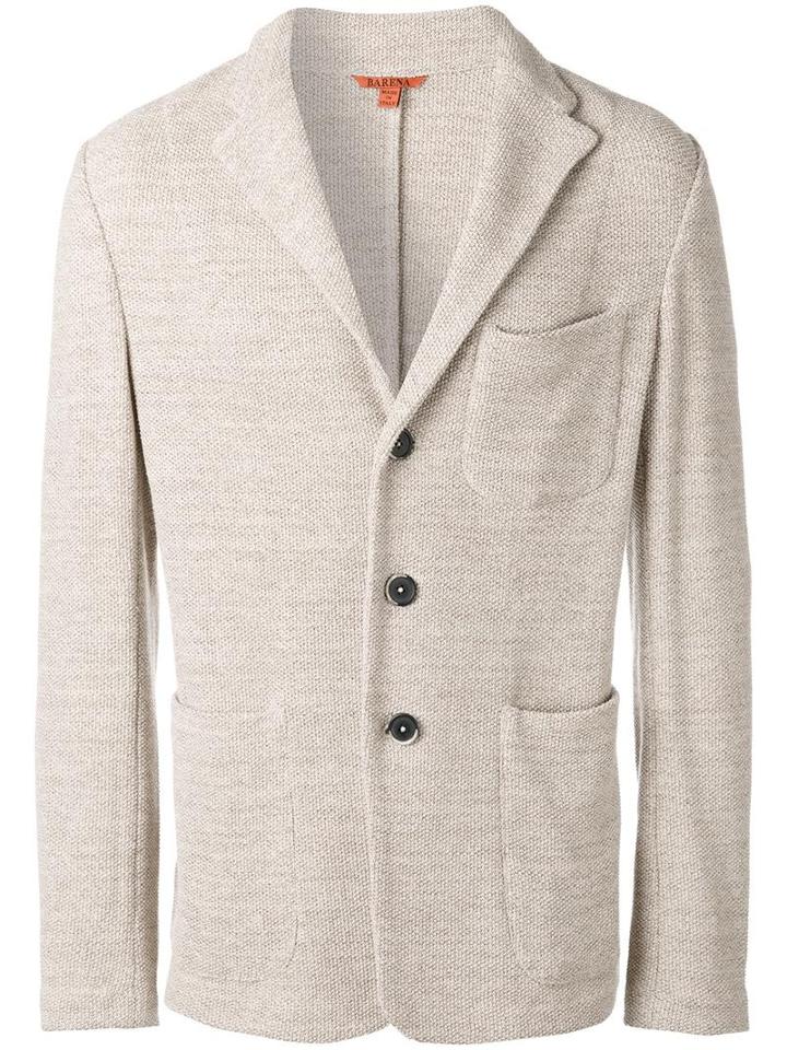 Barena Woven Blazer, Men's, Size: 46, Nude/neutrals, Cotton/acrylic/viscose