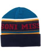Missoni Knitted Logo Hat - Blue
