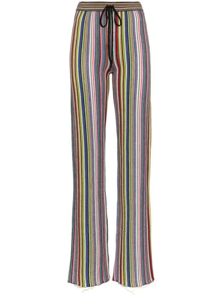 Marques'almeida Stripe Slim Fit Merino Wool Trousers - Multicoloured