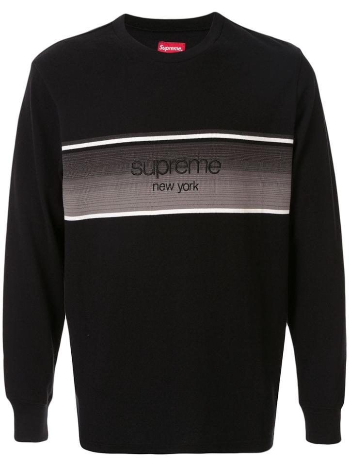 Supreme Shadow Stripe Top - Black