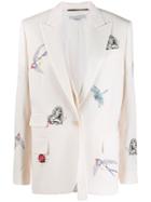 Stella Mccartney Bug Embroidered Blazer - White