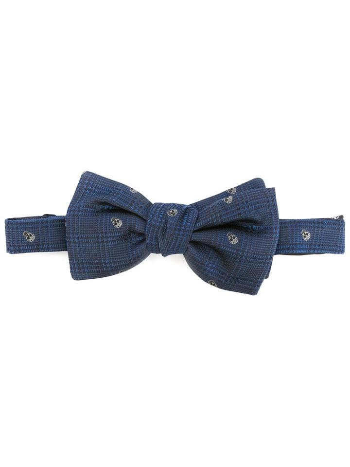 Alexander Mcqueen Embroidered Skull Bow Tie